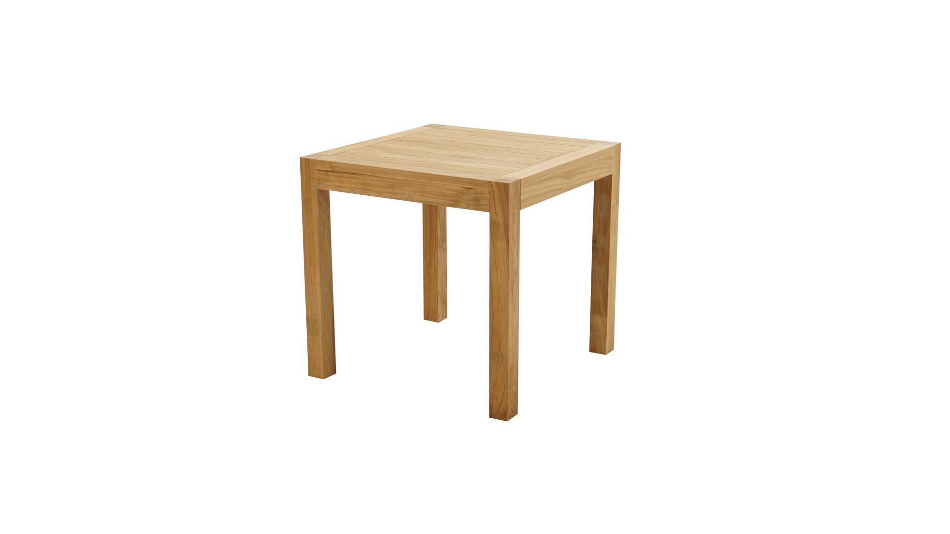 Gartentisch Ploß aus Holz in Holzfarben Ploß® Loft-Tisch New Haven als Gartenmöbel Teakholz – ca. 80 x 80 cm