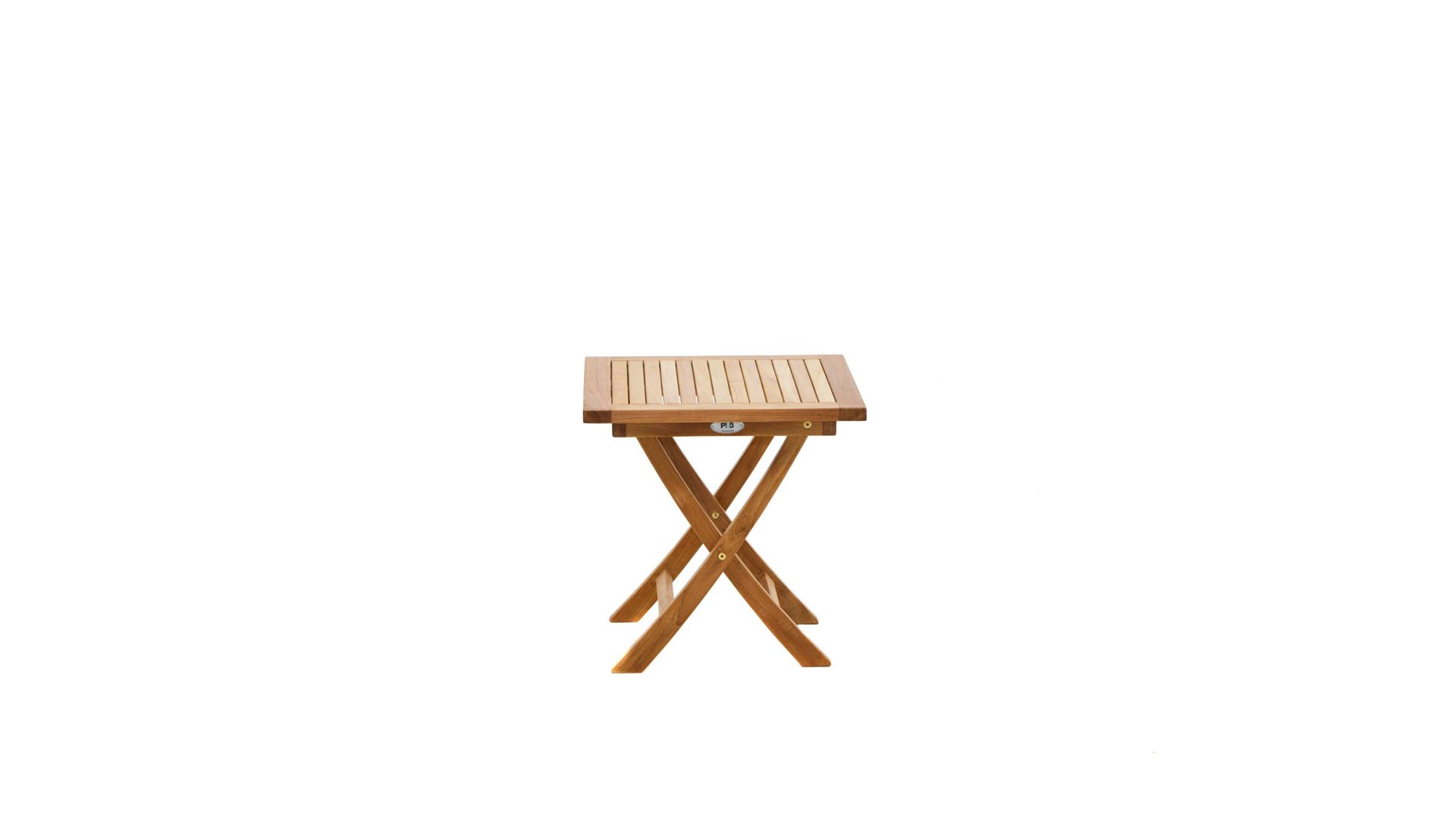 Gartentisch Ploß aus Holz in Holzfarben Ploß® Klapp-Beistelltisch Tennessee bzw. Gartentisch Teakholz – ca. 50 x 50 cm