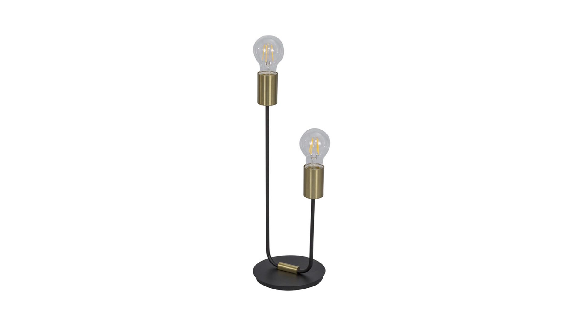 Tischleuchte Wofi aus Metall in Schwarz Tischleuchte York schwarzes & goldfarbenes Metall – Höhe ca. 45 cm