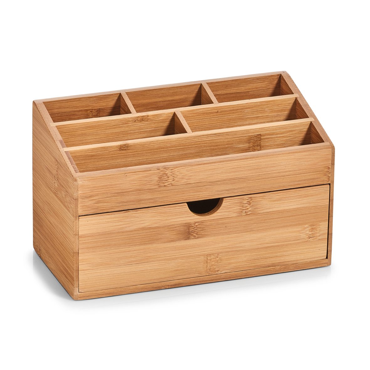 Ordnungsbox Zeller present aus Holz in Holzfarben Organizer mit Schubfach Bambusholz - ca. 25 x 15 x 13 cm