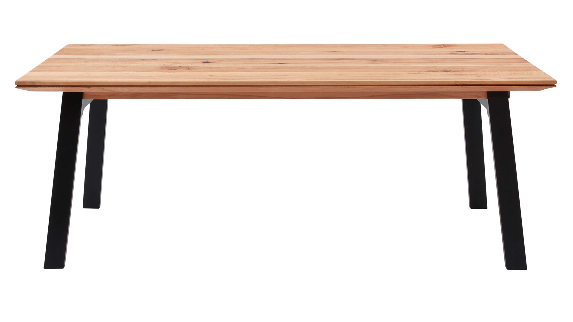 Auszugtisch Interliving aus Holz in Holzfarben Interliving Esszimmer Serie 5102 – Auszugtisch V513 Charakter-Kernbuche & schwarzes Eisen – ca. 220-270 x 100 cm