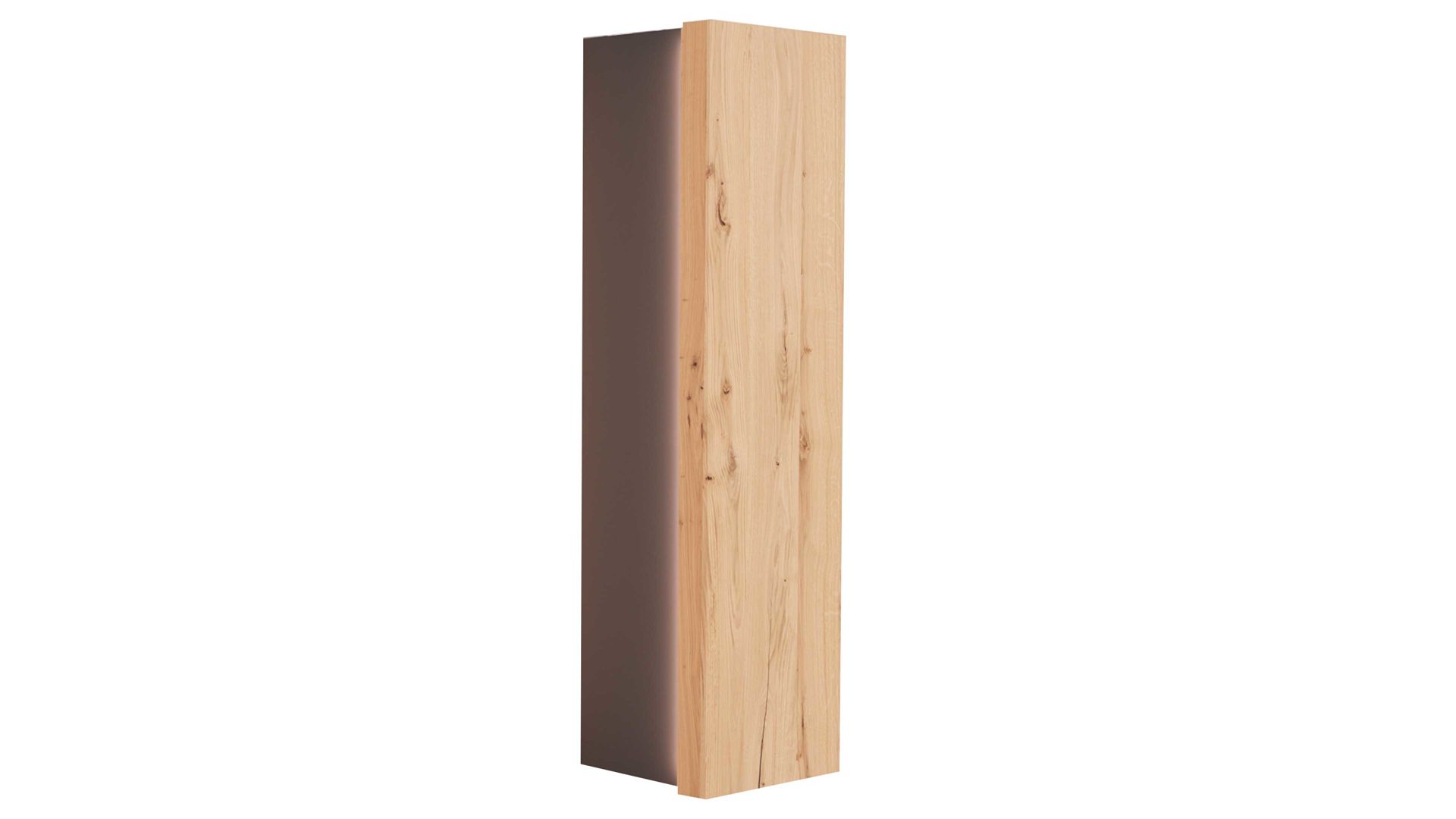 Hängeschrank Interliving aus Holz in Schwarz Interliving Wohnzimmer Serie 2103 – Hängeelement 560746 Schiefer Schwarz & Asteiche – eine rechte Tür, Höhe ca. 151 cm