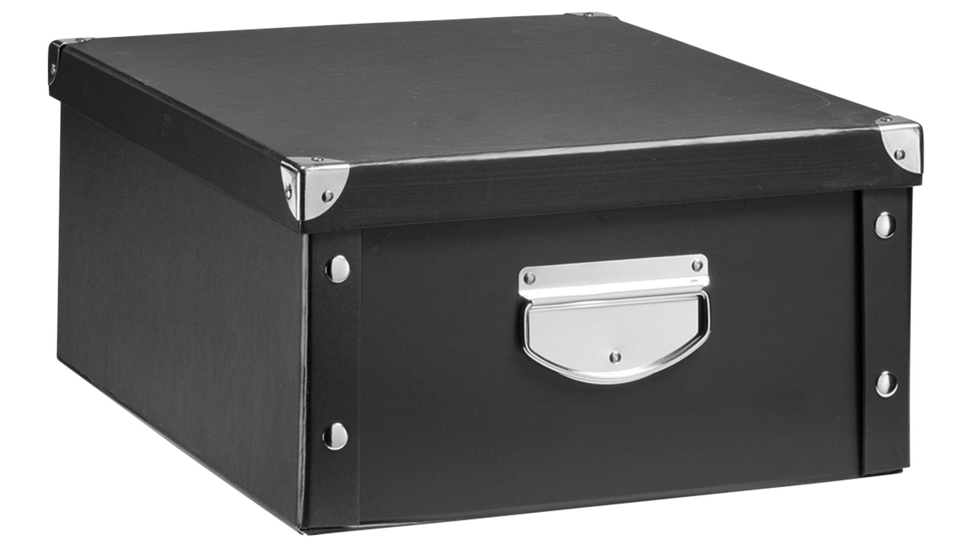 Aufbewahrungsbox Zeller present aus Karton / Papier / Pappe in Schwarz zeller Aufbewahrungsbox schwarze Pappe - ca. 33 x 40 cm