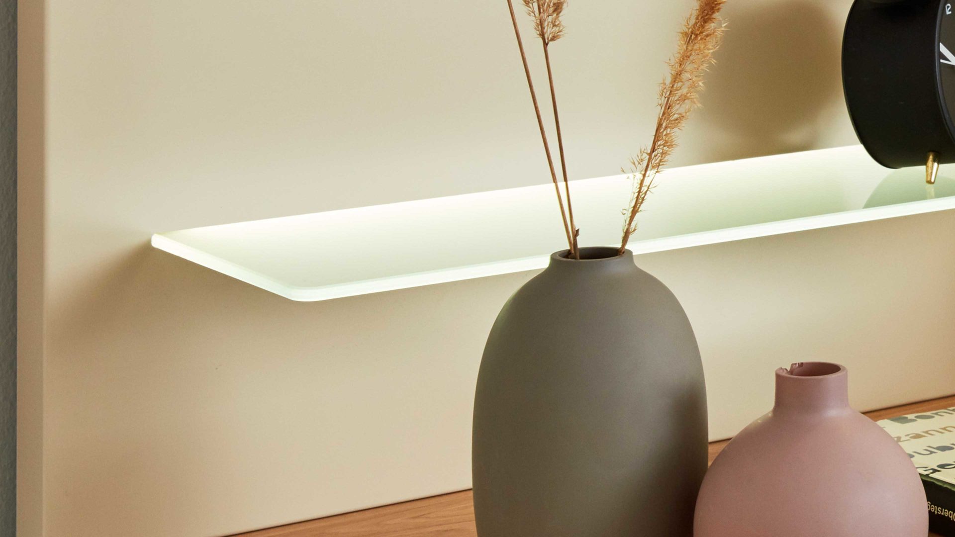 Möbelbeleuchtung Interliving aus Kunststoff in Weiß Interliving Schlafzimmer Serie 1018 – Paneel-Beleuchtung 80029 Länge ca. 60 cm
