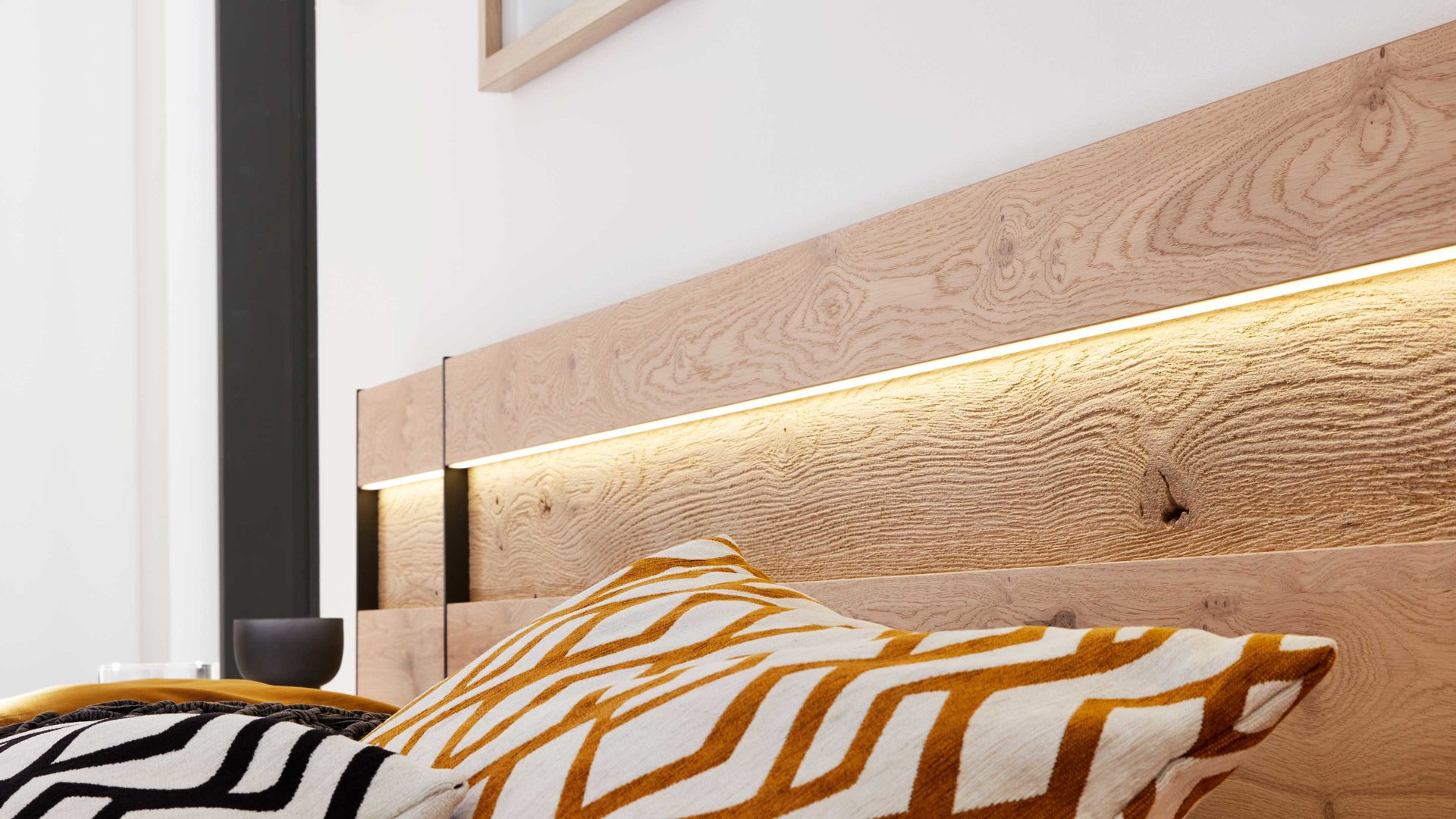 Möbelbeleuchtung Interliving aus Kunststoff in Weiß Interliving Schlafzimmer Serie 1024 – Kopfteilbeleuchtung 80396 LED