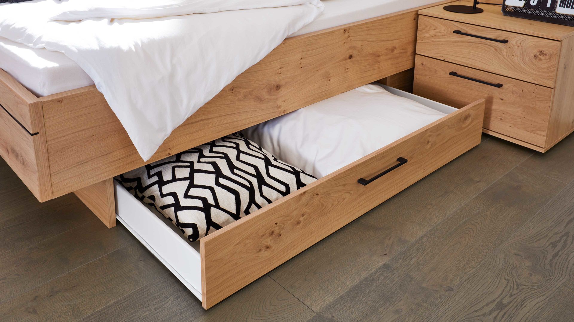 Bettkasten Interliving aus Holz in Holzfarben Interliving Schlafzimmer Serie 1024 – Bettschubladen 82000 zweiteilig - Balkeneiche