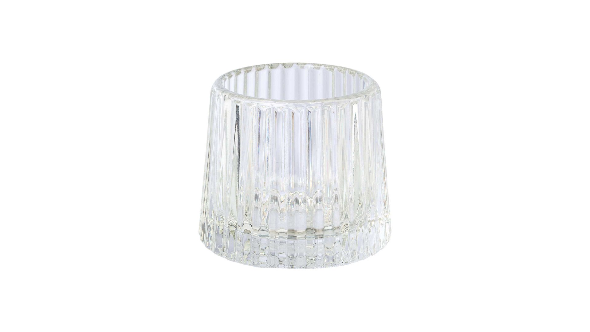 Windlicht Gasper aus Glas in Transparent Teelichtglas Tayra Klarglas - Höhe ca. 7 cm