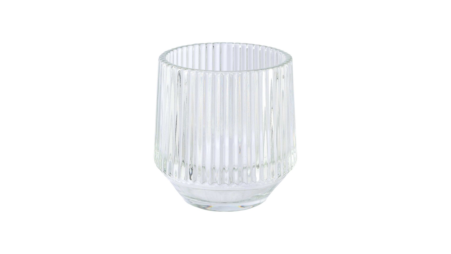 Windlicht Gasper aus Glas in Transparent Teelichtglas Tayra Klarglas - Höhe ca. 10 cm