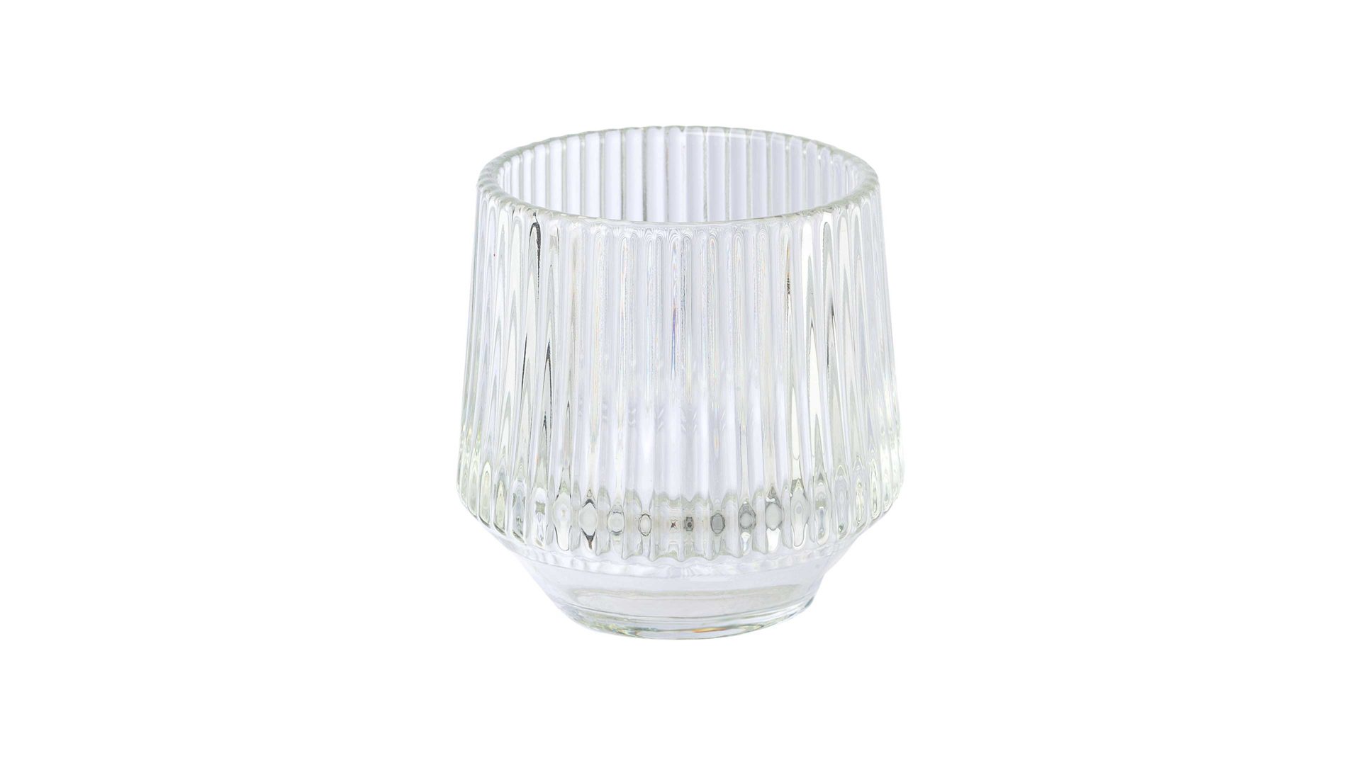 Windlicht Gasper aus Glas in Transparent Teelichtglas Tayra Klarglas - Höhe ca. 8 cm