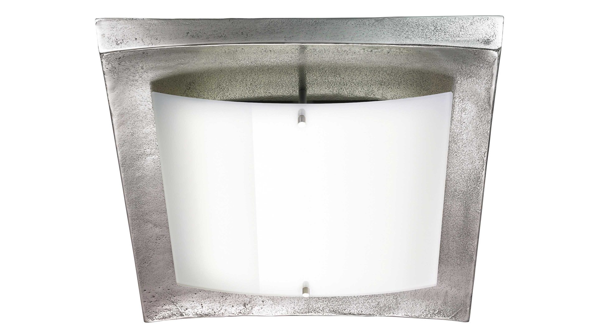 Deckenleuchte Fh fischer & honsel aus Metall in Nickel FH Shine LED-Deckenleuchte bzw. LED-Deckenlampe Calais Nickel & Opalglas – ca. 42 x 38 cm