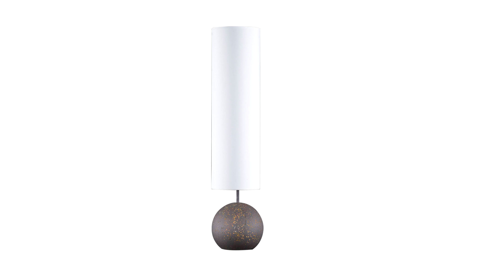Stehleuchte Wofi aus Metall in Braun Standleuchte Avila Antik braunes Metall & weißer Lampenschirm – Höhe ca. 124 cm